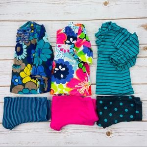 Carter’s Pink Green Floral Striped Outfits Bundle